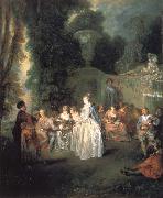 Jean-Antoine Watteau Wenetian festivitles painting